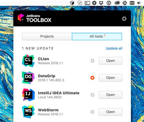 Mar 5, 2023 · First, we need to download the JetBrains Toolbox App from the official site. In the download folder, you should see a file with a name similar to the following: jetbrains-toolbox-{version}.tar.gz. Later, we will uncompress the downloaded file inside the opt/ folder, and we will use the following command: 